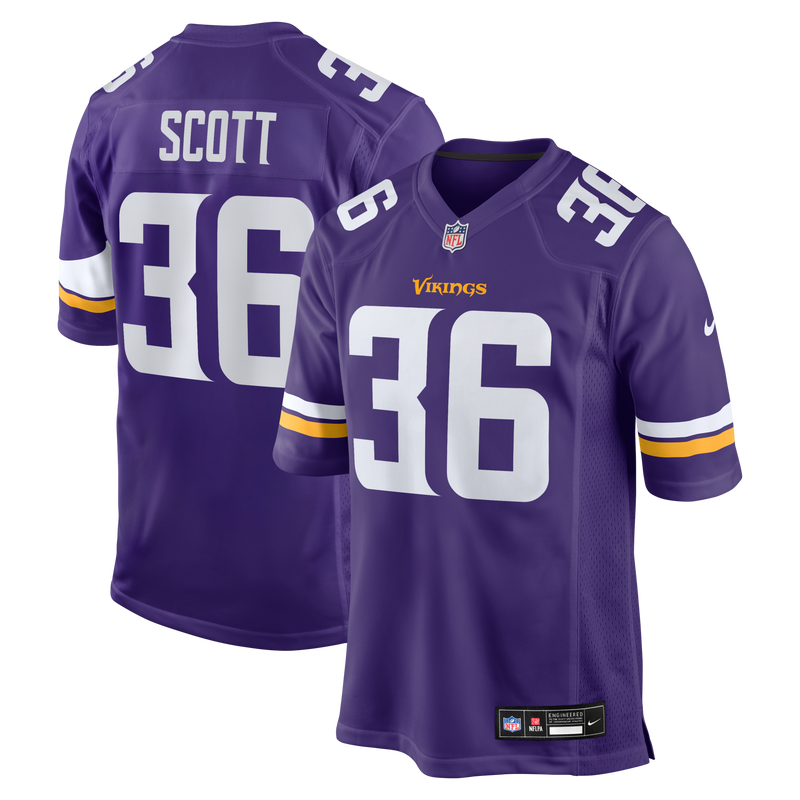 Minnesota Vikings Zavier Scott Nike Purple Team Game Jersey