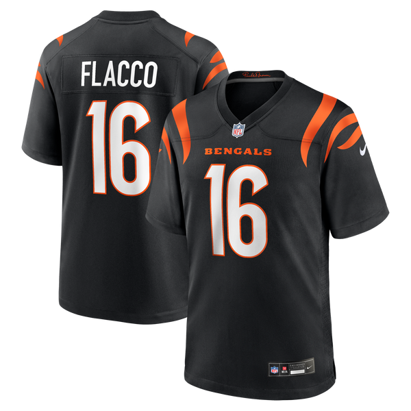 Cincinnati Bengals Joe Flacco Nike Black Team Game Jersey