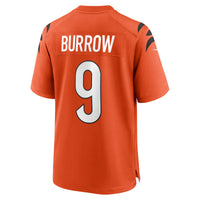 Cincinnati Bengals Joe Burrow Nike Orange Alternate Game Jersey