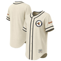 Baltimore Orioles Stitches Natural Throwback Fashion Jersey