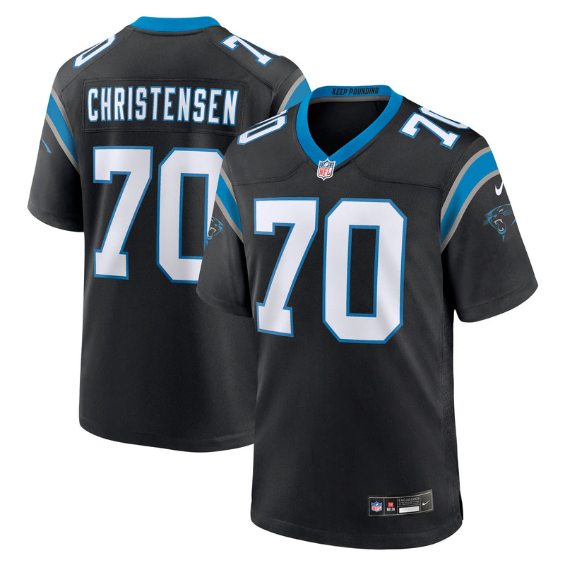 Carolina Panthers Brady Christensen Nike Black Team Game Jersey