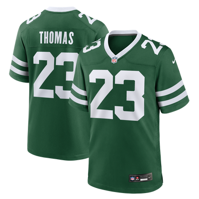 New York Jets Azareye'h Thomas Nike Legacy Green Team Game Jersey