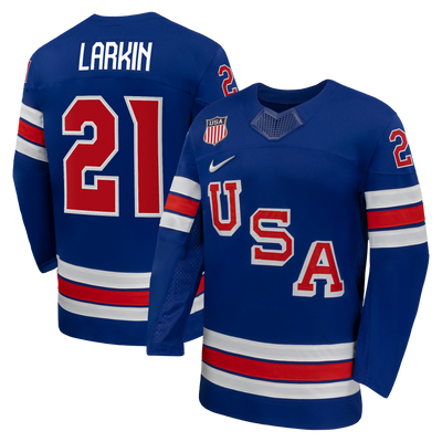 Dylan Larkin Nike Royal US Hockey 2026 Home Replica Jersey