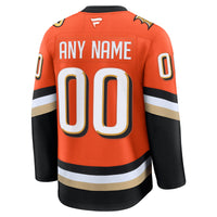 Anaheim Ducks Fanatics Orange Home Premium Custom Jersey