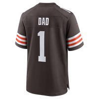 Cleveland Browns Number 1 Dad Nike Brown Game Jersey