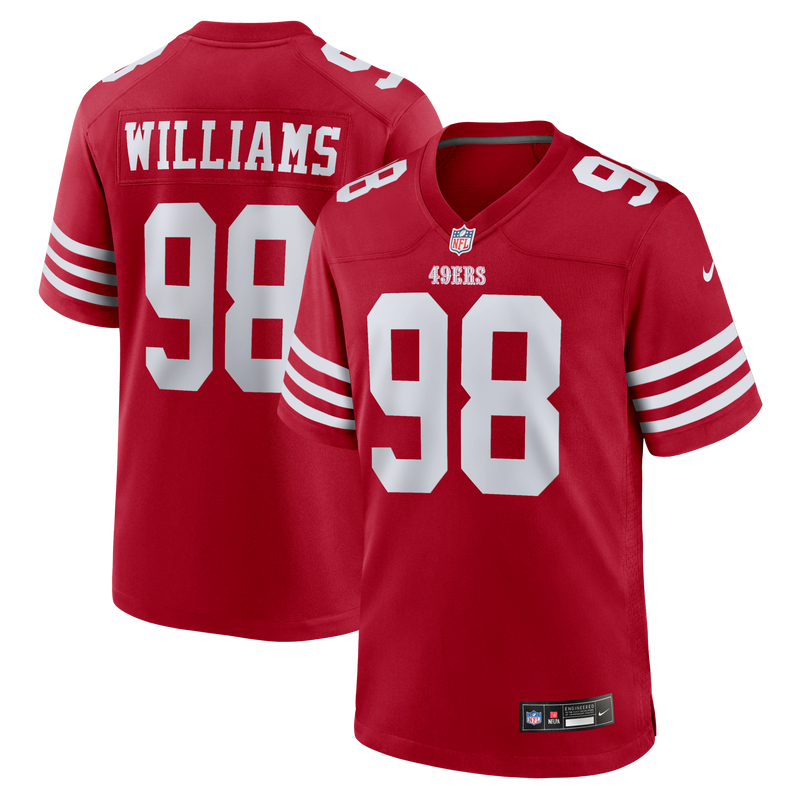 San Francisco 49ers Mykel Williams Nike Scarlet Team Game Jersey