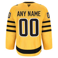Pittsburgh Penguins Fanatics Gold Alternate Authentic Pro Custom Jersey