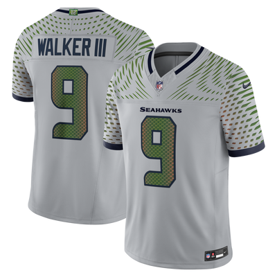 Seattle Seahawks Kenneth Walker III Nike Wolf Gray 2025 Rivalries Collection Stitched Limited Jersey