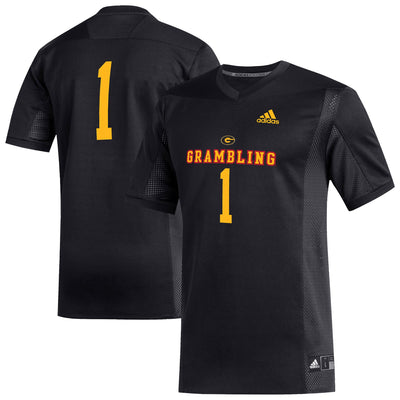 #1 Grambling Tigers adidas Replica Football Jersey - Black