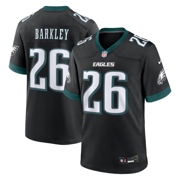 Philadelphia Eagles Saquon Barkley Nike Black Alternate Game Jersey