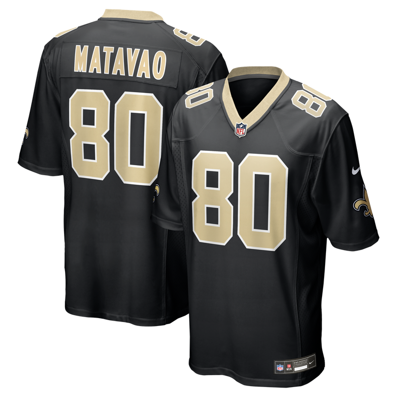 New Orleans Saints Moliki Matavao Nike Black Team Game Jersey