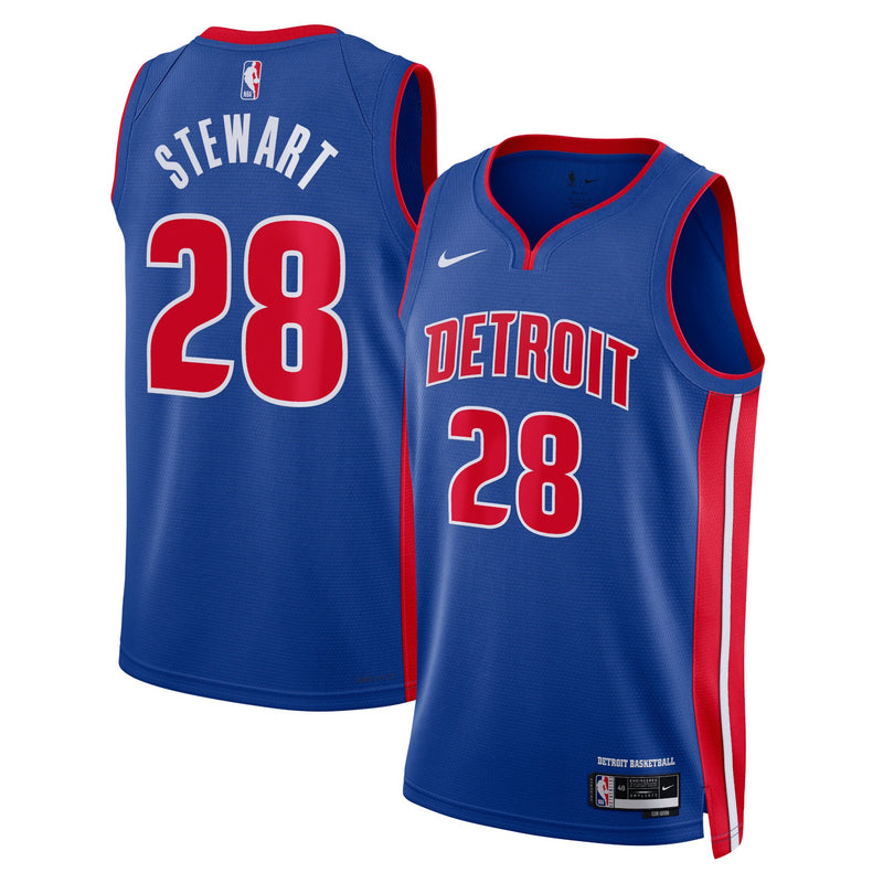 Detroit Pistons Nike Icon Edition Swingman Jersey - Blue - Isaiah Stewart