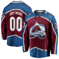 Colorado Avalanche Fanatics Maroon Home Breakaway Custom Jersey