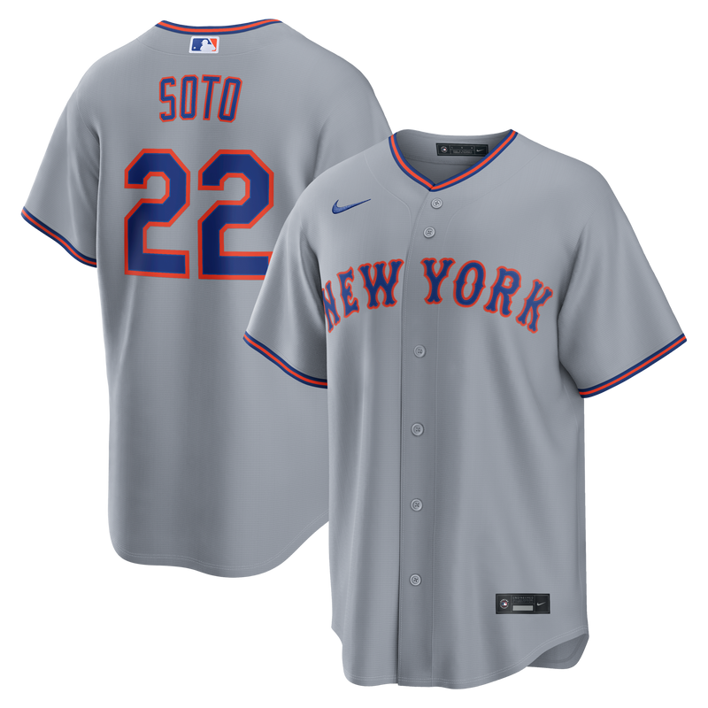 New York Mets Juan Soto Nike Gray Road Replica Jersey