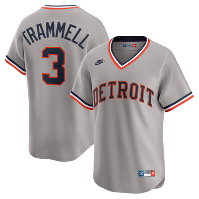 Detroit Tigers Alan Trammell Nike Gray Cooperstown Collection Limited Jersey