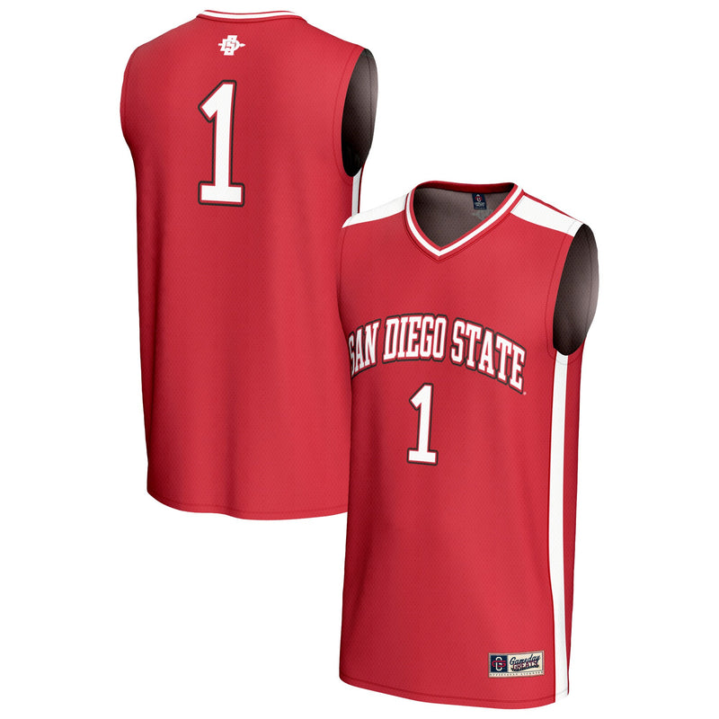 #1 San Diego State Aztecs GameDay Greats Lightweight Basketball Fashion Jersey - Cardinal