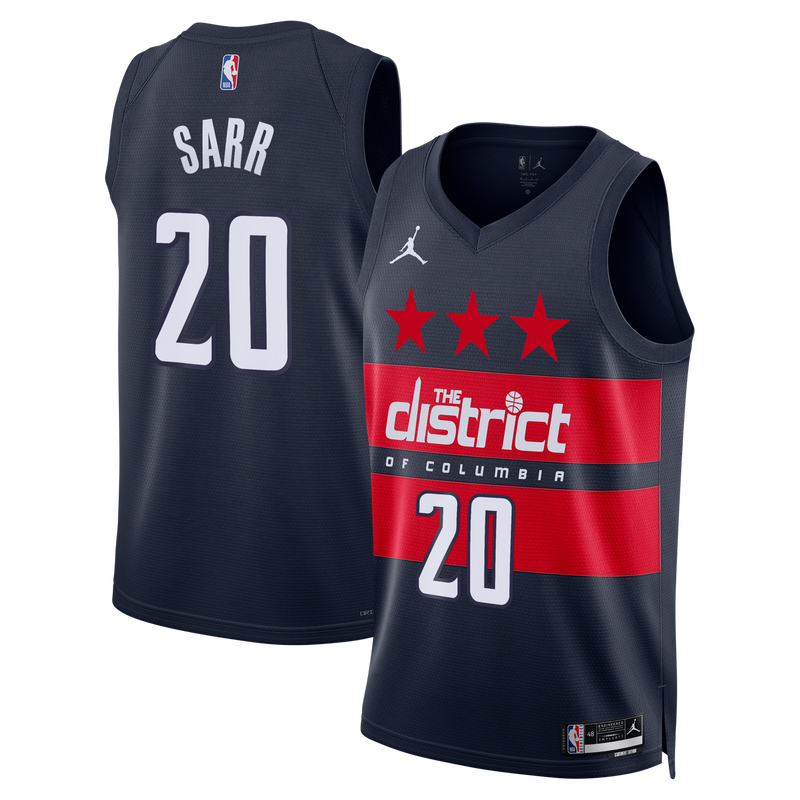 Washington Wizards Jordan Brand Statement Edition Swingman Jersey - Navy - Alex Sarr -