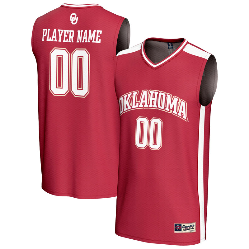 Oklahoma Sooners GameDay Greats NIL Pick-A-Player Lightweight Basketball Fashion Jersey - Crimson