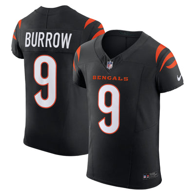 Cincinnati Bengals Joe Burrow Nike Black Team Vapor F.U.S.E. Elite Jersey