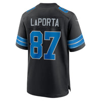 Detroit Lions Sam LaPorta Nike Black 2nd Alternate Game Jersey