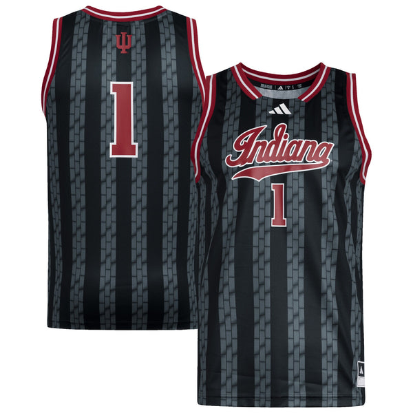 #1 Indiana Hoosiers adidas Replica Swingman Jersey - Black