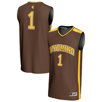 #1 Wyoming Cowboys GameDay Greats Lightweight Basketball Fashion Jersey - Brown