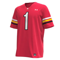 #1 Maryland Terrapins Under Armour Replica Football Jersey - Red