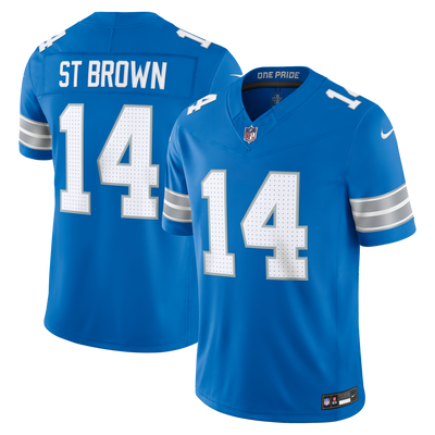 Detroit Lions Amon-Ra St. Brown Nike Blue Team Vapor F.U.S.E. Stitched Limited Jersey