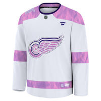 Detroit Red Wings Fanatics White Hockey Fights Cancer Survivor Practice Jersey