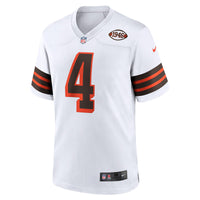 Cleveland Browns Deshaun Watson Nike White Alternate Game Jersey
