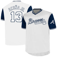 Atlanta Braves Ronald Acuña Jr. Profile White Big & Tall Name & Number Jersey