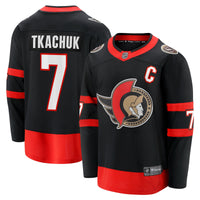 Ottawa Senators Brady Tkachuk Fanatics Black Home Breakaway Jersey