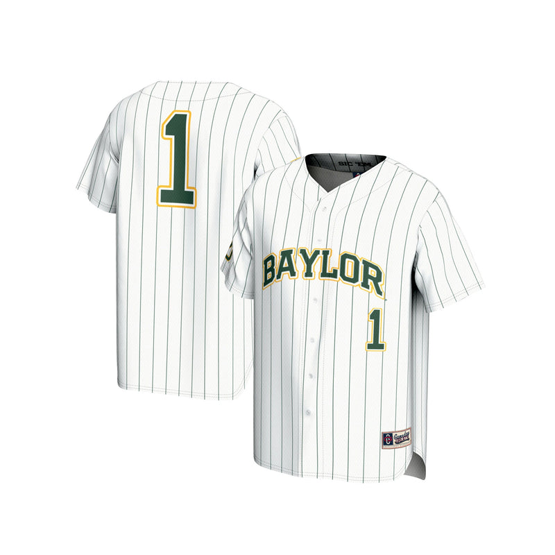 #1 Baylor Bears GameDay Greats Lightweight Baseball Fashion Jersey - White