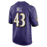 Baltimore Ravens Justice Hill Nike Purple Game Jersey