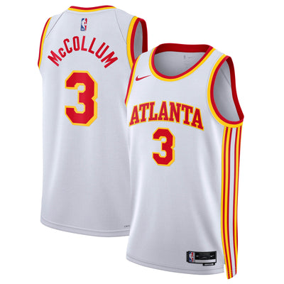 Atlanta Hawks Nike Association Edition Swingman Jersey - White - CJ McCollum
