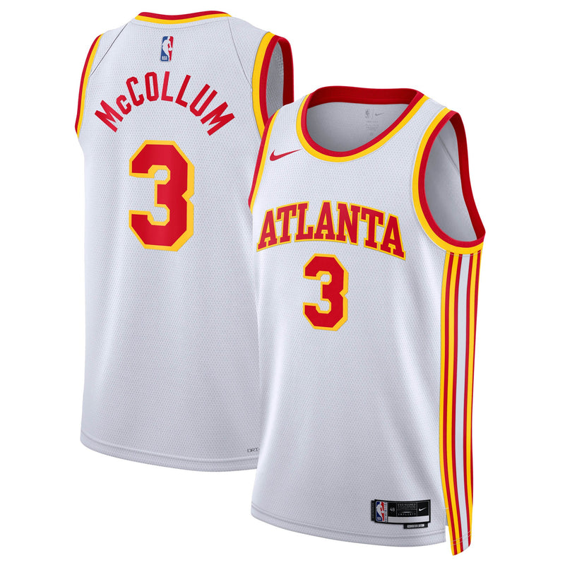 Atlanta Hawks Nike Association Edition Swingman Jersey - White - CJ McCollum