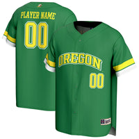 Oregon Ducks GameDay Greats Personalized Collegiate Baseball Fashion Jersey - Green