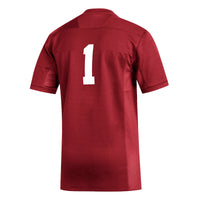 #1 Indiana Hoosiers adidas Replica Football Jersey - Crimson