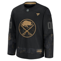 Buffalo Sabres Fanatics Black 2024 Military Appreciation Custom Practice Jersey