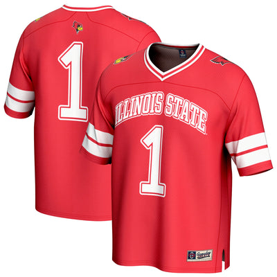 #1 Illinois State Redbirds GameDay Greats Lightweight Collegiate Football Fashion Jersey - Red