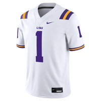 #1 LSU Tigers Nike Game Jersey - White