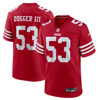 San Francisco 49ers Jaden Dugger Nike Scarlet Team Game Jersey