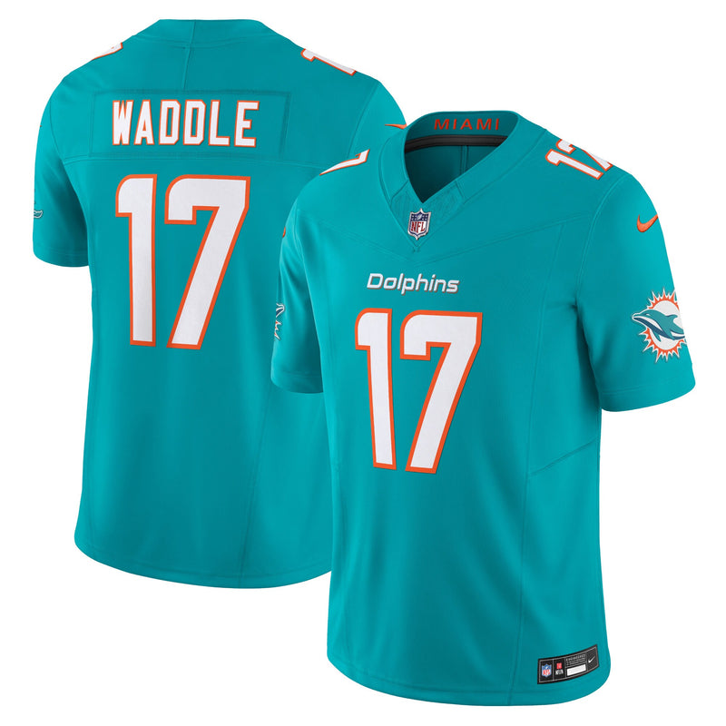 Miami Dolphins Jaylen Waddle Nike Aqua Vapor F.U.S.E. Limited Jersey