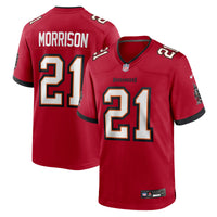 Tampa Bay Buccaneers Benjamin Morrison Nike Red Team Game Jersey