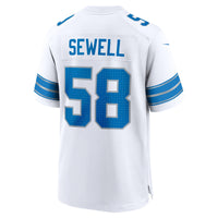 Detroit Lions Penei Sewell Nike White Game Jersey