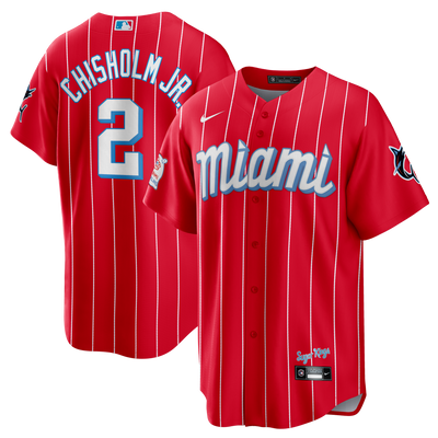 Miami Marlins Jazz Chisholm Jr. Nike Red City Connect Replica Jersey