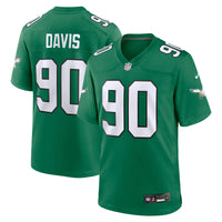 Philadelphia Eagles Jordan Davis Nike Kelly Green Alternate Game Jersey