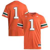 #1 Miami Hurricanes adidas Premier Jersey - Orange