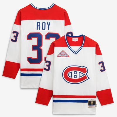 Montreal Canadiens Patrick Roy Mitchell & Ness White 1992 Power Play Jersey