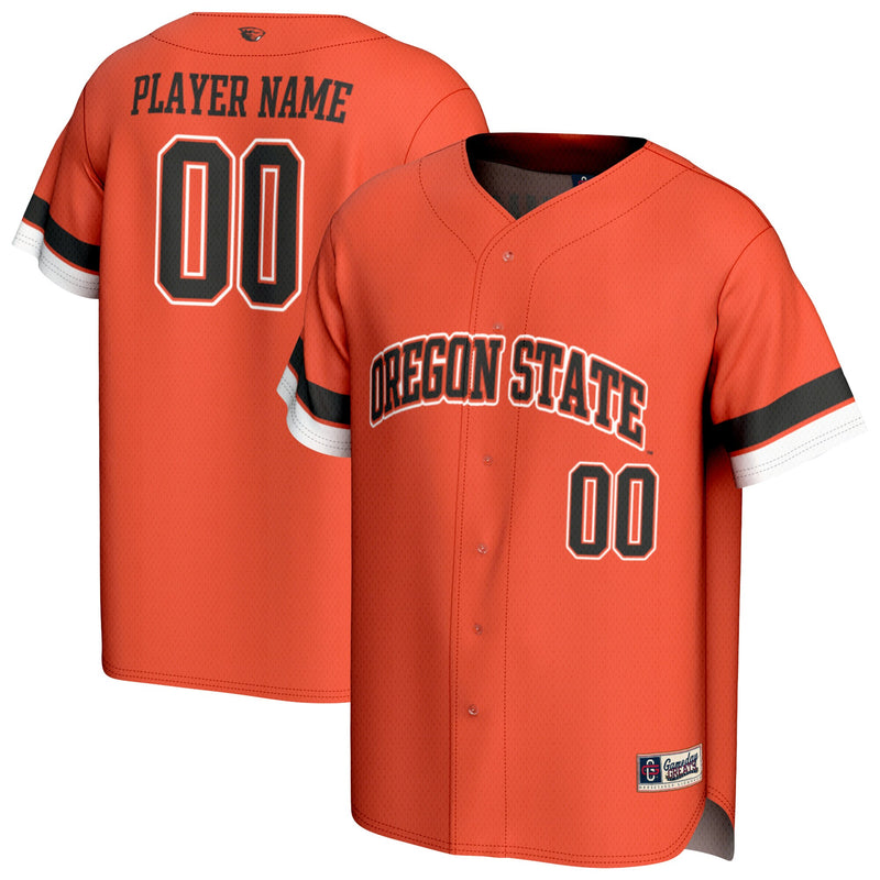 Oregon State Beavers GameDay Greats Personalized Collegiate Baseball Fashion Jersey - Orange